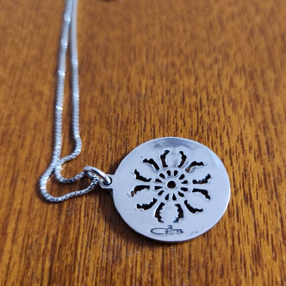 Silver-plated necklace with pendant - Picture 5 of 5